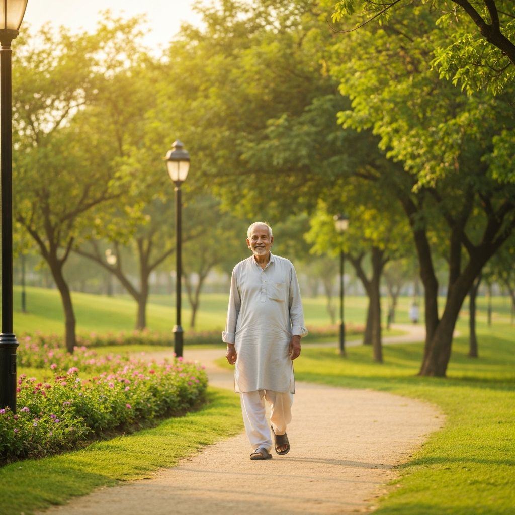Person walking in nature